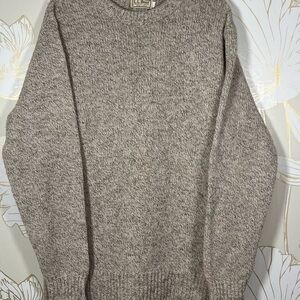 L.L. Bean Vintage Men's Crewneck Sweater in Heather Wool Knit